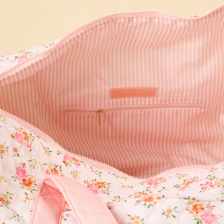 On the Go Quilted Weekender Bag - Endless Daydream Cream