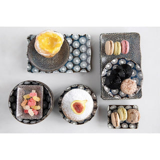 Small Navy Stoneware Rectangular Dish
