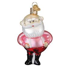 44213 Santa in Suspenders Ornament - OWC