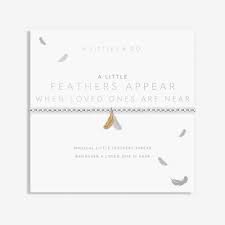 A Little "Feathers Appear When Loved Ones Are Near" Bracelet Silver