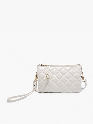 Riley High Gloss Quilted - Off White Crossbody