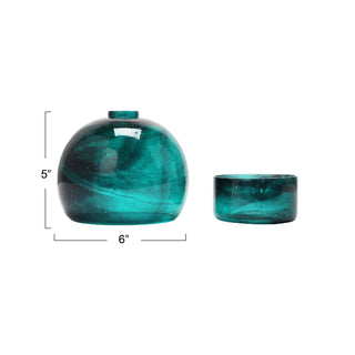 Glass Tealight Holder/Vase w/ Cloche