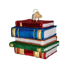 32112 Stack Of Books Orn