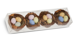 Boxed Nests with Speckled Eggs - 4 Assorted nests