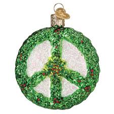 36339 Holly Peace Symbol Ornament - OWC