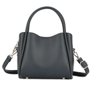Clara 3 Compartment Satchel/Crossbody Bag - Navy