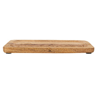 Mango Wood Tray w/ Laser Etched Botanicals