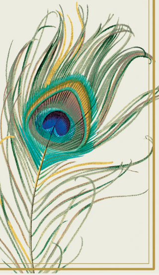 Peacock Feather Guest Towel