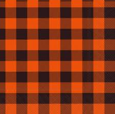 Buffalo check orange luncheon