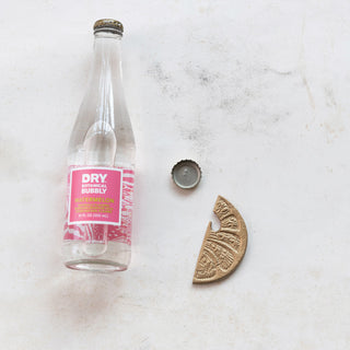 Metal Lemon Slice Shaped Bottle Opener/ Antique Gold