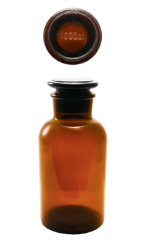 Glass Bottle 36oz With Stopper - Brown