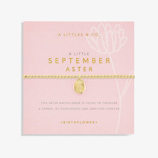 A Little Birth Flower "September" - Gold Tone Bracelet