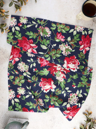 Greta's Garden Tea Towel Navy