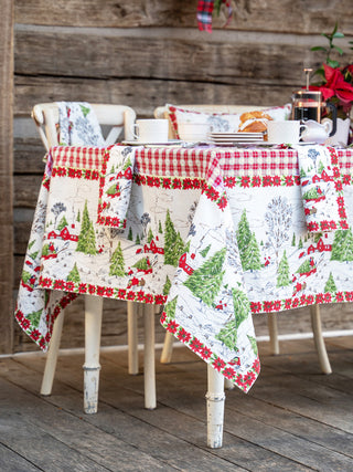 Yuletide Breakfast Tablecloth Ivory