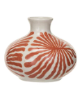 Round Hand Painted Stoneware Vases w/Abstract Design MD