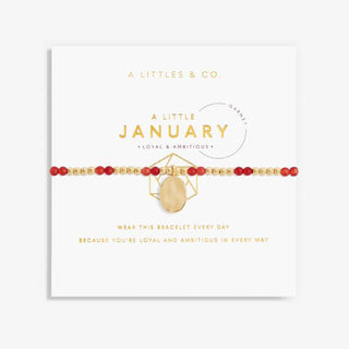 A Little "January" Birthstone Gold Bracelet