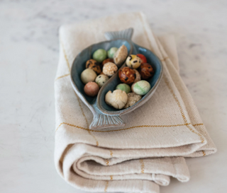 Stoneware Fish Shaped Dish, Reactive Glaze