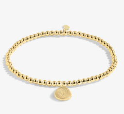A Little Birth Flower "July - Water Lily" Bracelet Gold