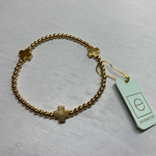 Signature Cross Gold 3mm Bracelet