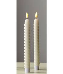 Ivory Twist Taper Candle 8.5"