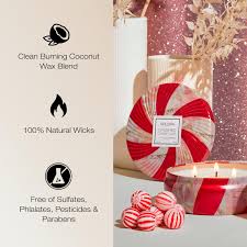 Crushed Candy Cane 3W Tin Candle