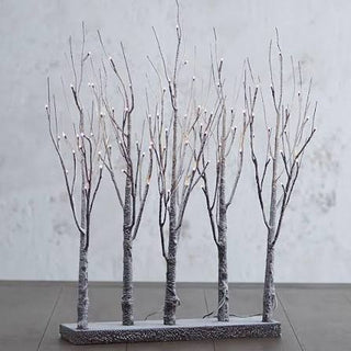 30" Lighted Snowy Grove