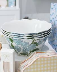 Hydrangea Melamine Serving Bowl