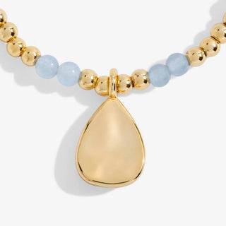 A Little Birthstone "March Aqua" Crystal Bracelet