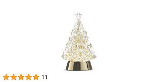 Lighted Tree With Gold Swirling Glitter 8.5"