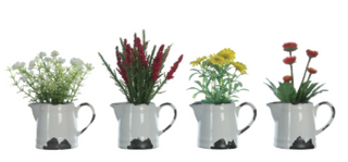 DF0917A Mini Flowers in Ceramic Pitcher Asst.