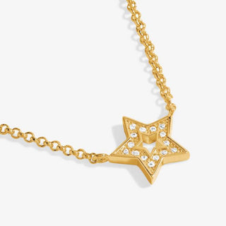 A Little Christmas Gift Box "Merry Christmas" Necklace Gold