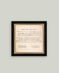 Silent Night Framed Antique Art 9"x9"
