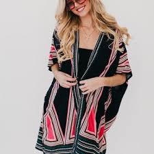 In the City of Paradise Kimono Navy