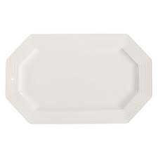 O9 Octagonal Platter Pinstripes