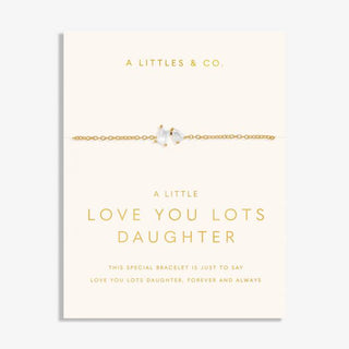 A Little "Love You Lots Daughter" Bracelet in Gold