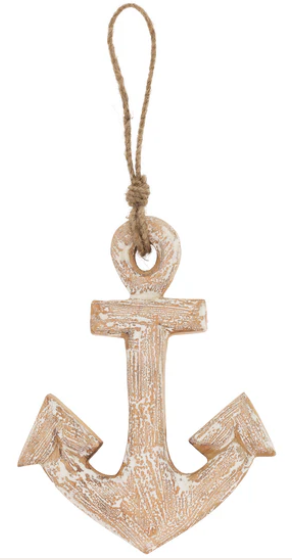 Whitewash Hanging Anchor Large