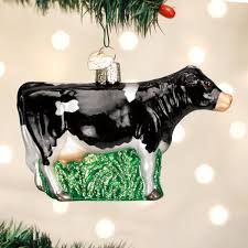 12659 Black Dairy Cow Ornament - OWC