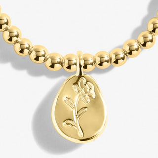 A Little Birth Flower "March" Daffodil Bracelet Gold