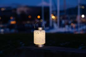 Solar Boaters Lantern Bronze White Cylinder