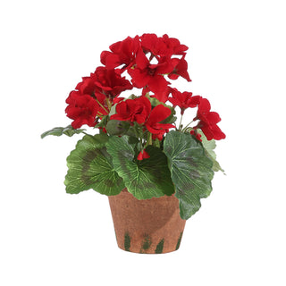 Potted Red Geranium 9" 3702227