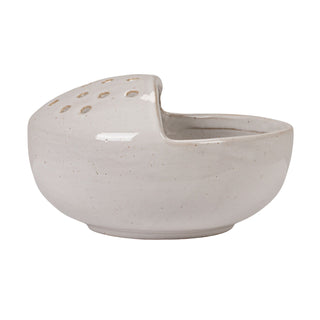 Stoneware Strainer Bowl, White