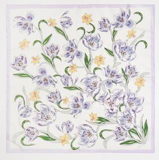 Bandana Floral Print - Purple