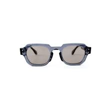 Blocky Square Retro Sunglasses Slate Blue