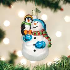 24181 Snowman With Penguin Pal Orn