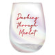 Stemless Glass Dashing Through Merlot