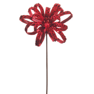 Red Glitter Bow Pick 22"