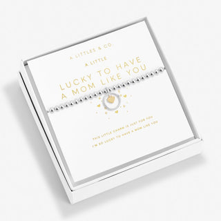 A Little "Lucky to Have a Mom Like You" Gold Bracelet
