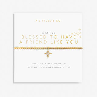 A Little "Blessed to Have a Friend Like You" Bracelet Gold