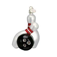 44024 Bowling Ball And Pins Orn
