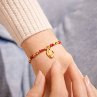 A Little "January" Birthstone Gold Bracelet